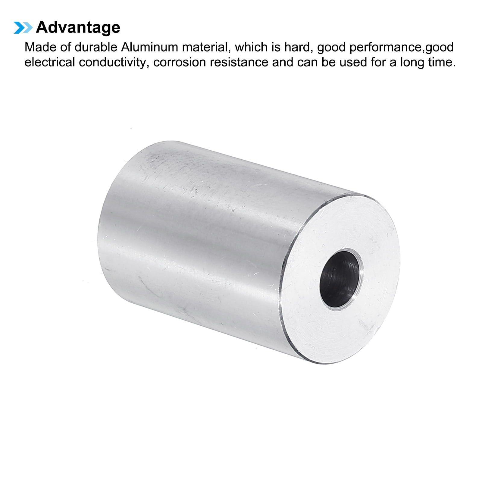 M6 Aluminum Spacers, 6 Pcs Metal Spacers Aluminum 6.5mm ID x 20mm OD x 30mm L Aluminum Spacer Screw Standoff Round for 1/4 or M6 Screw Bolts