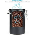 thumbnail image 3 of Bote de café hermético - Bote de café en grano con válvula de CO2 - con cuchara medidora - 1,8 L (negro), 3 of 5