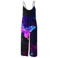 thumbnail image 4 of ICHUANYI Clearance Women Print Jumpsuit Pajamas Casual Sling Wide Leg Long Pants(Multicolor, XL) ICHUANYI WER2023080806608, 4 of 5