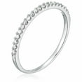 thumbnail image 2 of Vir Jewels 1/10 CTTW Mircopave Petite Diamond Wedding Band 10K White Gold Round Size 5.5 Female Adult, 2 of 6