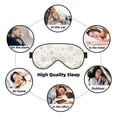 thumbnail image 7 of PAYOHTO Retro Snowflake Geometric Pattern Soft Sleep Mask Comfort Pure Silk Eye Cover for Travel Office Camping, 7 of 7