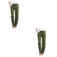 thumbnail image 2 of Sonducket Pantalones casuales de pierna ancha para mujer con bolsillos - Manténgase cómodo todo el día Pantalones largos de tela de algodón Type2 NO2, 2 of 6