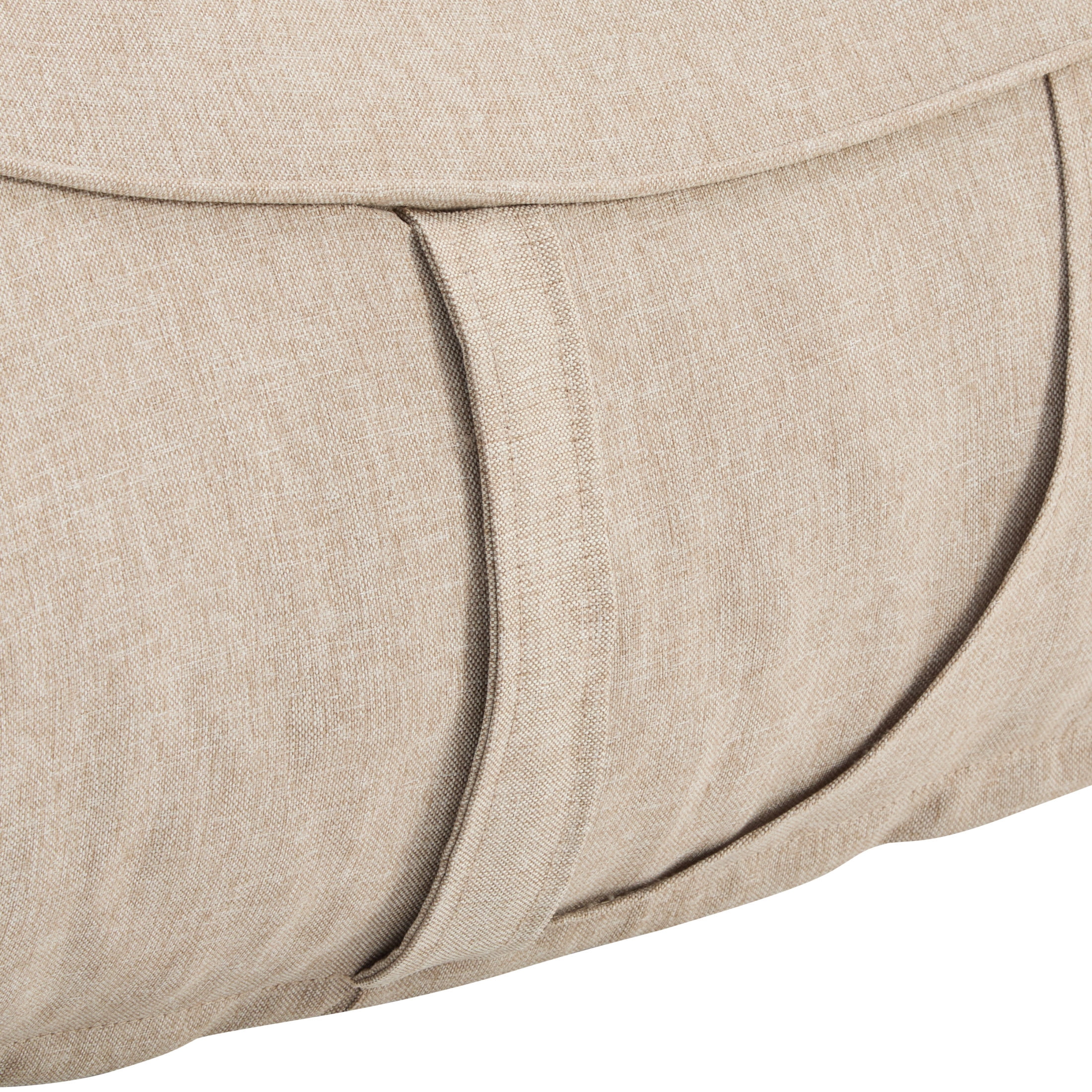 Christopher Knight Home 71" Outdoor Bean Bag Lounge Chair with Pillow, Weather-Resistant Fabric, Dark Beige, Set of 2