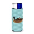 thumbnail image 1 of "Treasures Khaki Campbell Duck Blue Check - Abrazadera decorativa para latas, delgada, multicolor" Caroline's Treasures  BB8040MUK, 1 of 1