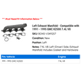 thumbnail image 2 of Left Exhaust Manifold - Compatible with 1991 - 1995 Chevy C2500 7.4L V8 1992 1993 1994, 2 of 2