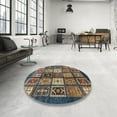 thumbnail image 4 of Ahgly Company Machine Washable Indoor Rectangle Abstract Bullet Shell Brown Area Rugs, 4' x 6', 4 of 7