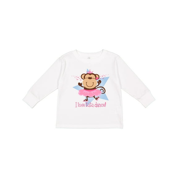 Inktastic Monkey Love Tutu Dance Girls Long Sleeve Toddler T-Shirt