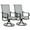 Dark Grey, variant on Outsunny Patio Swivel Chairs w/ Mesh Fabric Seat Rocking Chairs, Brown