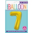 thumbnail image 4 of Unique Industries Foil Big Number 7 Shaped 34" Gold Solid Print Balloon, 4 of 4