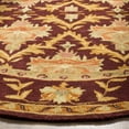 thumbnail image 3 of SAFAVIEH Antiquity Diarmait Oriental Wool Area Rug, Wine/Gold, 3'6" x 3'6" Round, 3 of 11