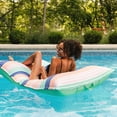 thumbnail image 5 of Big Joe Lagoon Lounger No Inflation Needed Pool Float, Rivera Stripe Turquoise Double Sided Mesh, Quick Draining Fabric, 5 feet Giant, 5 of 7