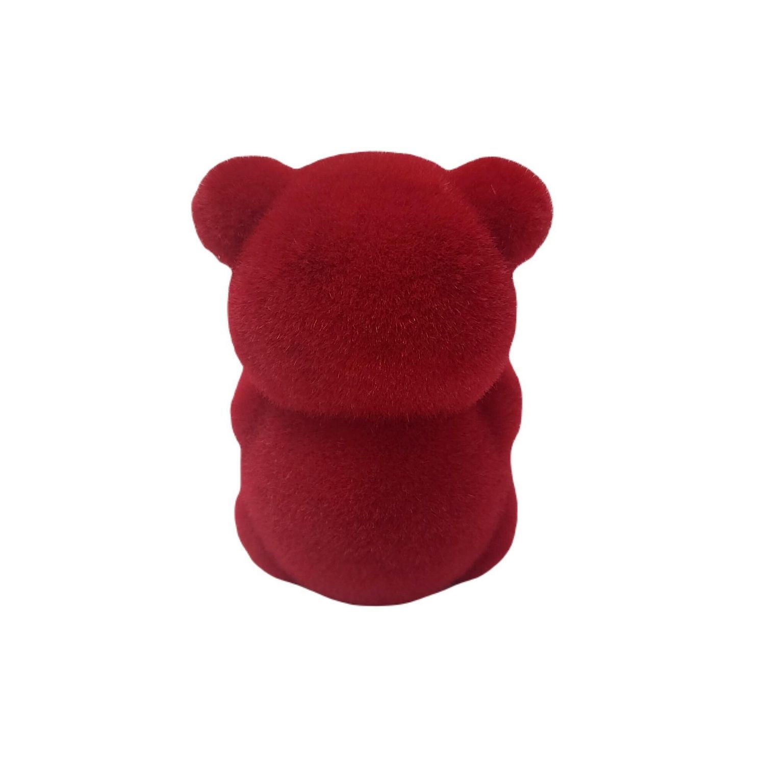Way To Celebrate Valentine's Small Flocked Red Bear, 4"