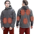 thumbnail image 3 of Chaqueta, Chaqueta impermeable de invierno con calefacción para exteriores, chaqueta calefactora, 3 of 4