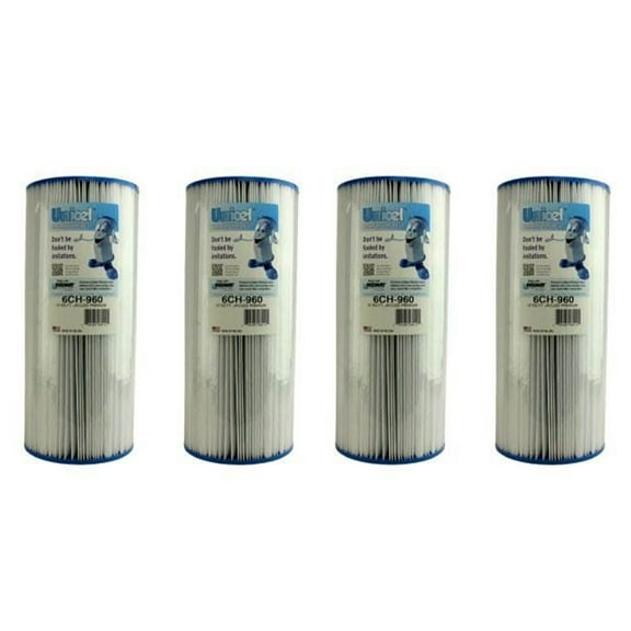 Unicel 6CH-960 Replacement 52 SqFt Spa Filter Cartridge,113 Pleats (4 Pack)