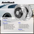 thumbnail image 3 of AutoShack Front Brake Rotors for Chevrolet, Silverado 1500 2001-2007, 4WD RWD AWD V6 4.3L V8 4.8L 5.3L 6.0L - E-Coated Drilled & Slotted - ShadowGuard - 12.8" (325 mm), 8-Lug, 3 of 5