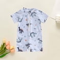 thumbnail image 4 of Cowsor Toddler Boys One Piece Swimsuit Adorable Print Half Placket Bathing Suit Comfortable Swimwear for Summer Vacation Beach and Pool Fun, 4 of 6