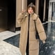 thumbnail image 2 of Chaqueta de algodón de invierno de estilo medio a largo, chaqueta de algodón por encima de la rodilla, chaqueta de algodón con capucha holgada y gruesa para mujer, ropa de abrigo, 2 of 5