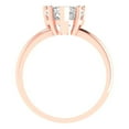 thumbnail image 4 of Clara Pucci 14K Rose Gold 2ct WhiteSapphire Solitaire Ring for Women, 4 of 8