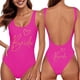 thumbnail image 1 of Traje de Baño Mujer Traje de Baño de Moda Para Mujer, Con Estampado de Letras, Bikini Sexy, Traje de Baño Sin Mangas, Sin Espalda, Ropa de Playa de Verano, Trajes de Baño 527, 1 of 4