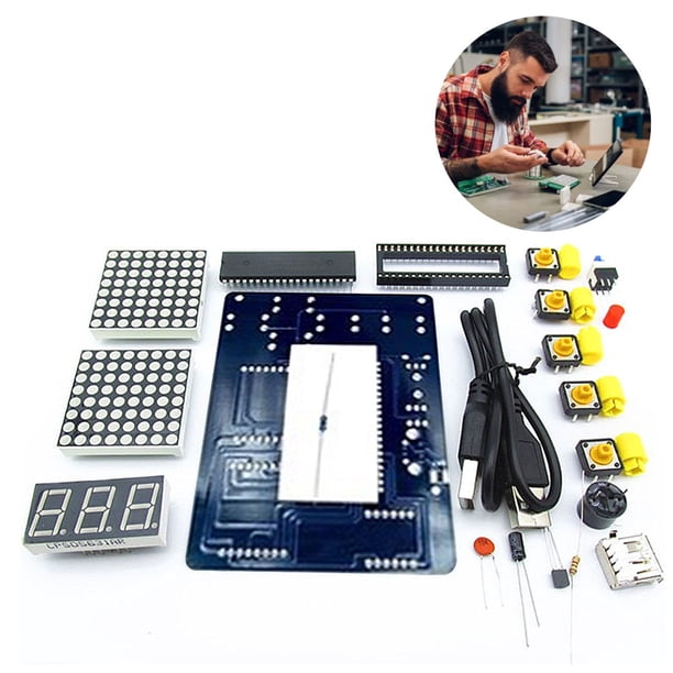 DQrwqpou 51 Kit Práctica Soldadura para Consola Juegos Un Chip (DIY Sin Carcasa)