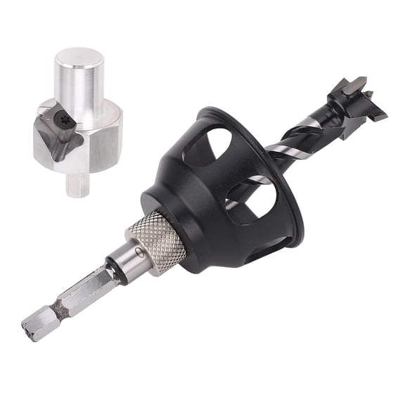 ABPETE 19mm Drill Bit Dog Hole Tool Set, Vertical Drill Locator Straight Hole Drilling Fixture for Bench