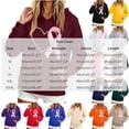 thumbnail image 3 of Nowekniz Women Oversized Breast Cancer Awareness Ribbon Graphic Hoodie, Long Sleeve Casual Hooded Sweatshirt with Pockets, 3 of 5