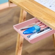 Fwttom Under Desk Drawer Self Adhesive Under Desk Organizer Office Under Desk Drawer Organizer Home Stationery Organizer 4 Colors Available