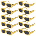 thumbnail image 1 of Paquete de 10 Gafas de Sol Rectangulares Metálicas Doradas SUNOVELTIES, 1 of 7