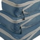 thumbnail image 2 of Bolsas De Almacenamiento De Viaje Bolsa para guardar ropa, 3 uds., comprimible, plegable, para vacaciones familiares (azul oscuro), 2 of 6