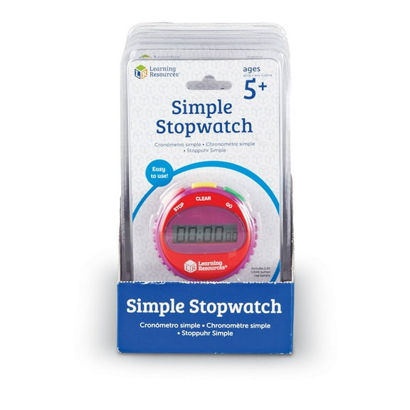Learning Resources Simple Stopwatch, Ages 5 , 6 Pack