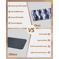 thumbnail image 3 of Navy Blue Stair Treads for Wooden Steps Indoor Runner Rug Carpet, Modern Moire Abstract Ripple Geometric 4 Pieces Peel and Stick Staircase Step Treads Covers Washable Throw Door Mats, 30"x8", 3 of 6