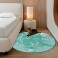 thumbnail image 2 of Round Rug 3.3Ft Washable Non-Slip, Teal Coastal Circle Area Rugs for Living Room Bedroom, Starfish Coral Summer Beach Ocean Indoor Floor Mats Carpet Runner for Home Decor Aesthetic, 2 of 8