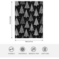 thumbnail image 2 of Christmas Tree Throw Blanket Ultra Soft Warm All Season Black White Leaf Circle Polka Dot Decorative Fleece Blankets for Bed Chair Car Sofa Couch Bedroom 50"X60", 2 of 6