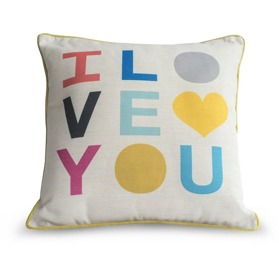 9 by Novogratz Love Letters Decorative Pillow - Walmart.com