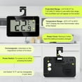 thumbnail image 6 of Fridge Thermometer,Pack of 2, Digital Fridge Freezer, Kitchen Thermometer Indoor, Waterproof, Large LCD Display, 6 of 7