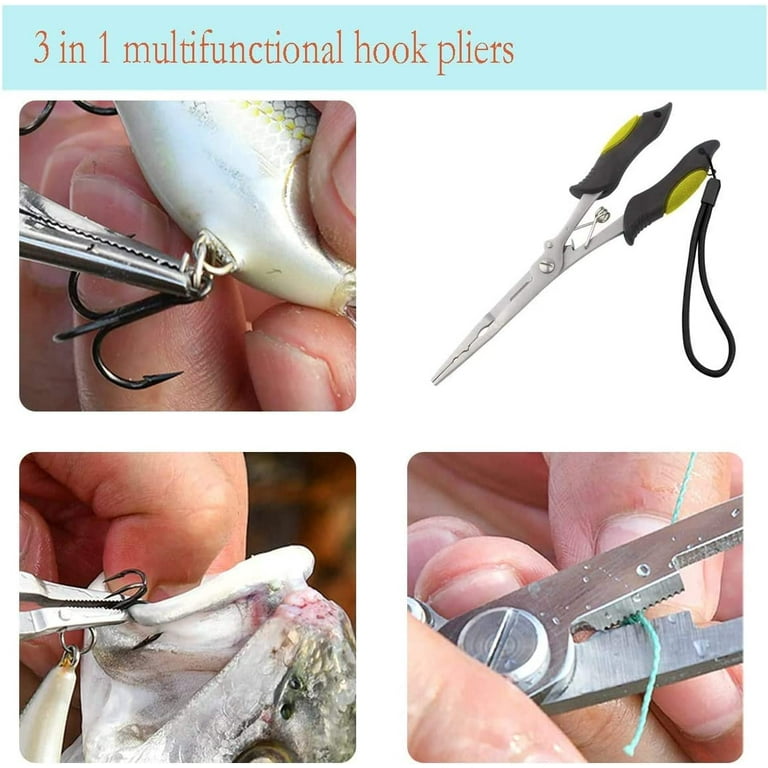 F04 Fishing Pliers Stainless Steel Fish Hook Remover Tip Line