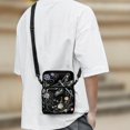 thumbnail image 3 of FUIALDOLG Dragonfly Floral Crossbody Shoulder Bag, Polyester Zipper Purse for Women Girls, Adjustable Crossbody Cell Phone Bag for Travel Sport, 3 of 7