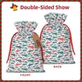 thumbnail image 2 of Rocae Colorful Shark for Christmas Drawstring Linen Gift Bag with Drawstrings Treat Bag Goody Present Bags for Christmas Party Favor-Medium, 2 of 9