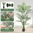 thumbnail image 5 of Kselythan 6FT Fake Tropical Palm Plant, Artificial Golden Cane Palm Tree, Pre Potted Faux Plant for Indoor Outdoor Big House Living Room Outside Patio Office Home Decor, 5 of 6