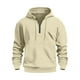 thumbnail image 4 of pstuiky camisa de manga larga para hombre, Sudadera con capucha y manga larga de color liso con media cremallera para hombre tops de invierno para hombre l, 4 of 7
