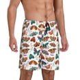 thumbnail image 2 of Rateoe Colorful Butterfly Print Men's Lounge Shorts – Soft & Breathable Pajama Bottoms with Pockets, Elastic Waistband, Lightweight Sleepwear for Nightwear & Loungewear-4X-Large, 2 of 6