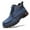 Blue, variant on Men's Casual Boots Vintage Leather Ankle Dress Boot Chukka Boots Mid Top Non-Slip Driving Walking Shoes