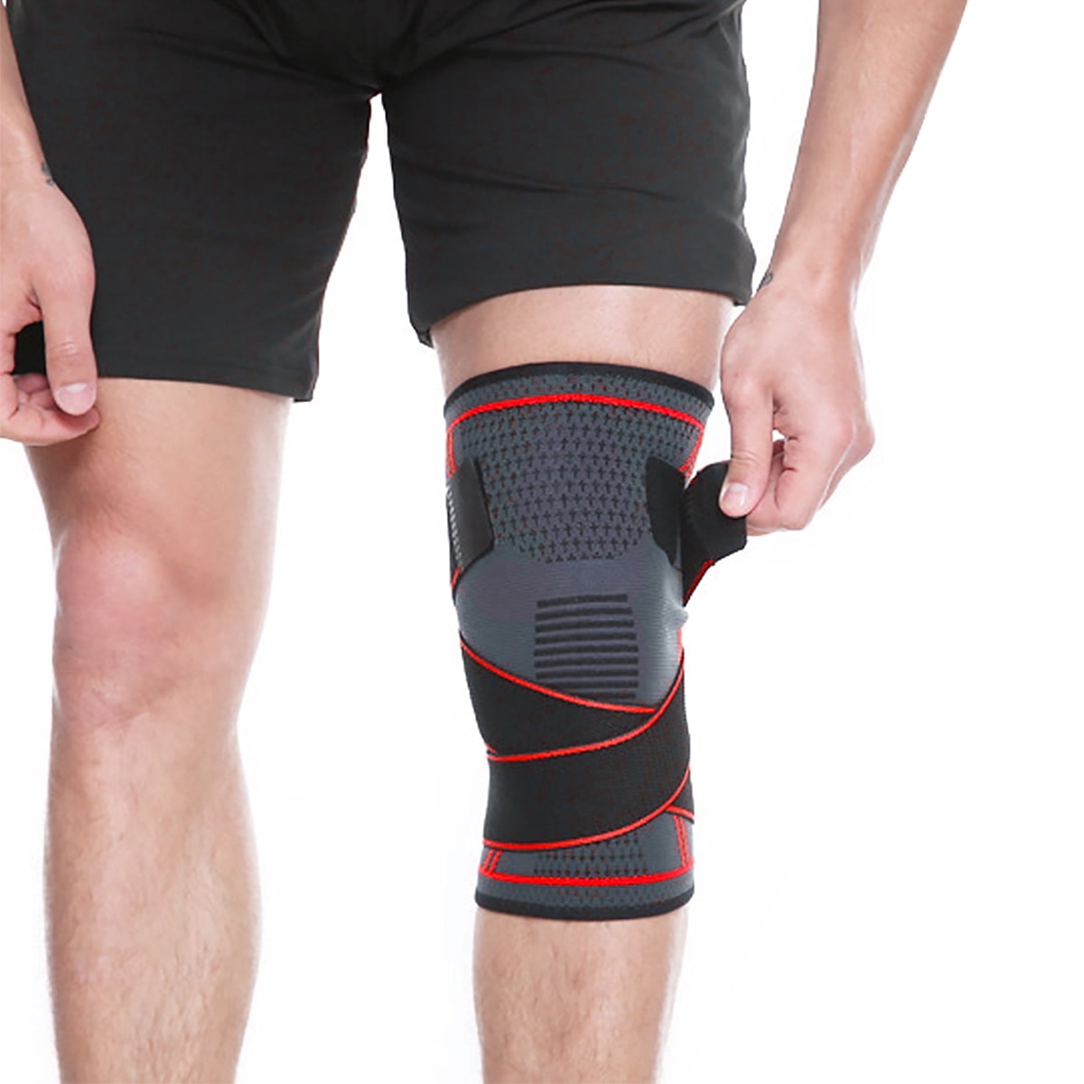 Knee Brace 3D Pressurization Weaving Knee Pads with Adjustable