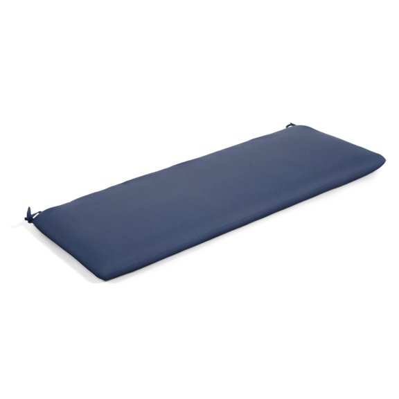 Casual Cushion Outdoor Bench Cushion, Sunbrella Fade & Water Resistant for Porch Swings, Garden Benches & Settees, 48"W x 18"D, 2.5" thick, Reversible, Canvas Navy
