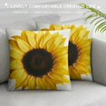 thumbnail image 3 of SHANXI  Decorative Throw Pillow Cover Polyester White Leaf Sunflower White Photography Beautiful Beauty Nature Color Common Cushion Two Sides Pillow Case Square Print for Home 20x20in, 3 of 5
