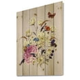 thumbnail image 2 of Designart 'Ancient Chrysanthemums With Bouquet I' Traditional Print on Natural Pine Wood, 2 of 5