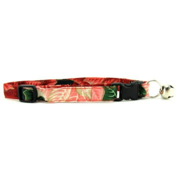 Poinsettia Leaves Cat Collar