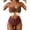 Dark Brown Block, variant on Wrongduck Women's Ring Linked Monokini Swimsuit Sexy Cutout Bathing Suit with Adjustable Straps for Resort Beach and Pool
