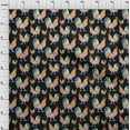 thumbnail image 4 of oneOone Polyester Spandex Black Fabric Birds Rooster Sewing Fabric By The Yard Printed Diy Clothing Sewing Supplies 56 Inch Wide, 4 of 4