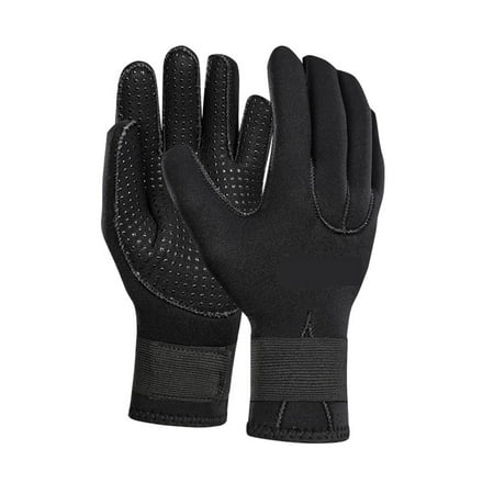 1 Pair 5mm Neoprene Swimming Diving Gloves Kayak Surf Snorkeling Warm Adult Fishing Wet Suit Swimwear Gloves For Men Womens Easy to Wear